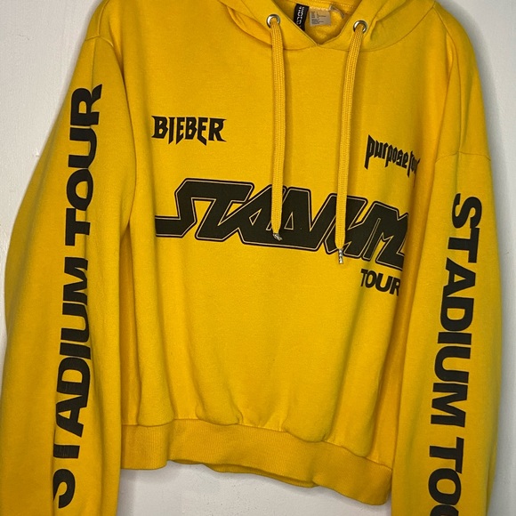 justin bieber yellow hoodie h&m